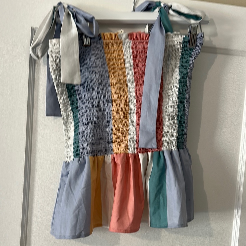 Colorful Striped tie top